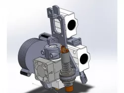 e3d hotend, 12 & 18 mm proximity sensor, led, gt2 belt holder,radial fan&duct mount to anet a8