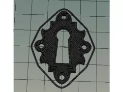 Escutcheon keyhole plate 6