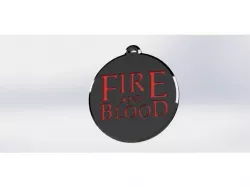Fire & Blood Keychain