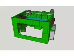 Mostly Printed 3D Printer Optimized to Print ABS