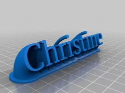 My Customized Sweeping name plate- Christine