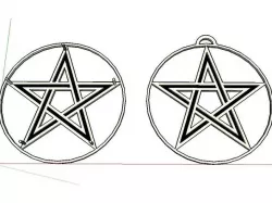 Pendants - Dijes / Key hangers - Colgadores de Llaves "Estrella del diablo - Devil star"