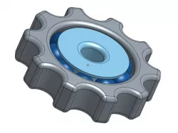 Rounded ballgear one part