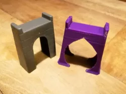 Tall Wood Train Track Support Pillar