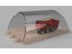 Wooden Train Brio Station 3 Tracks Acrylic