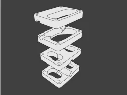 Dual E3D v6 mount for Ultimaker