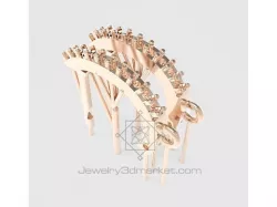 Earrings classic, simple style - jewelry 3d models