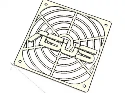 Fan Grille - 120mm, 6 vanes, 4 rings, ASUS logo