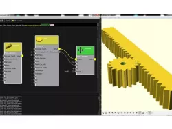 Gears and gear racks in Graphscad