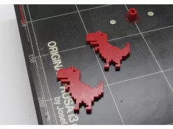 Google Chrome Offline T-rex keychain - With musical Gcode
