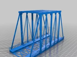 H0 scale model railroad modular bridge
