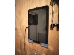 Hinged tablet or phablet wall mount