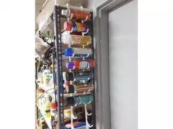 interlocking hanging spray can holder