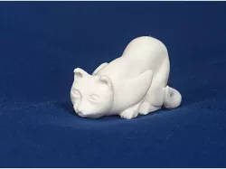 Jean Gordon's carvings Crouching Cat