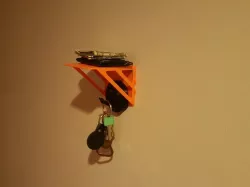 Key hook and wallet shelf