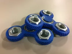 Knurled Tri-Spinner Fidget Widget / Triple Bearing Spinner