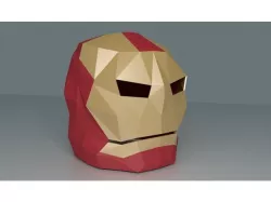 Low Poly Ironman Helmet