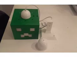 minecraft creeper big room wall light lamp
