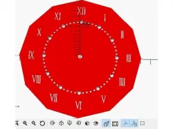 Roman Clock Face V7 - OpenScad