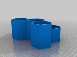 Six Hexagon Desk Tidy
