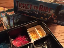 Ticket to Ride Rails and Sails box for play pieces