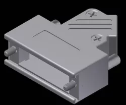 15 position 45 degree exit metal D-Sub cover w/ dual thumbscrews