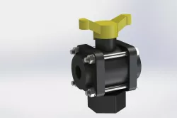 3/4" NPT 3-Way Bottom Load Banjo Ball Valve