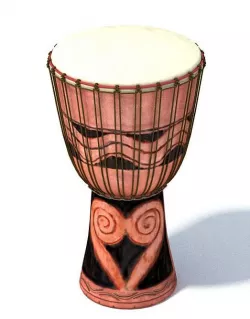 Authentic Tribal Drum 3D model