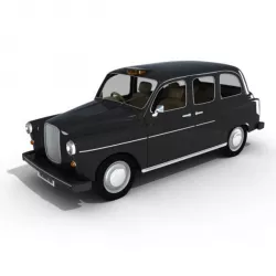 Black Old Car 3D model
