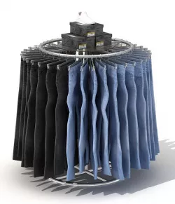 Circular Metal Garment Rack 3D model