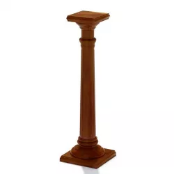Classic Decorative Wooden Column 3D model