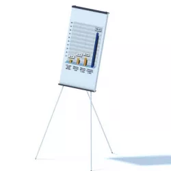 Easel With A Graph 3D model