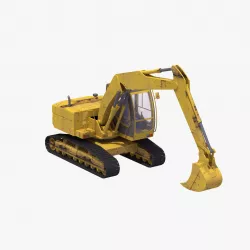 Excavator Digger Low-poly  3D model