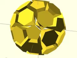 Exploded soccer ball