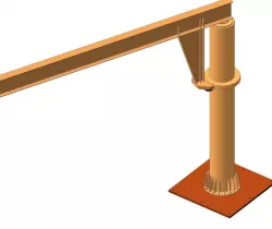General view of the crane console