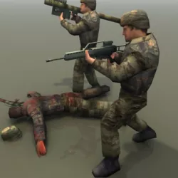 German Army Infantry Low-poly  3D model