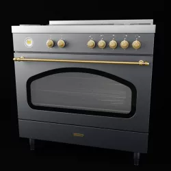 Grey Dial Oven 3D model
