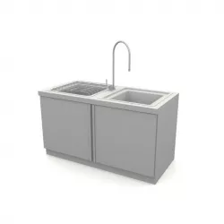 Grey Kitchen Sink 3D model