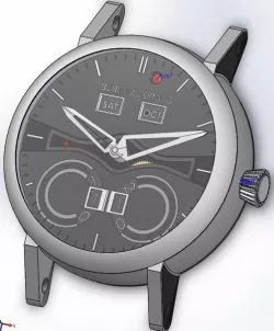 Mock CAD Model - Buben&Zorweg One Perpetual Calendar Watch exercise