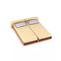 Modern Foam Bed 3D model
