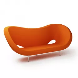Orange Modern Couch 3D model