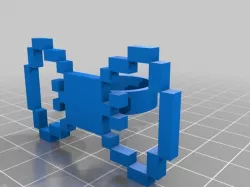 Pixel art ring Bow Ring 60pxl - size 8,5