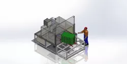 Plastic basket washer Sprayjet