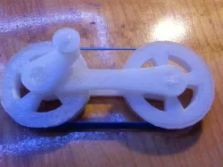 Pulley demo using filament as bearing