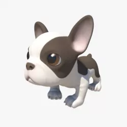Puppy with Morphs 3D model