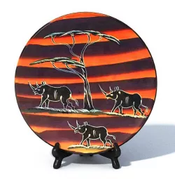 Retro African Mural Plate 3D model