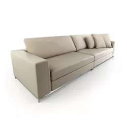 Retro Beige Couch 3D model