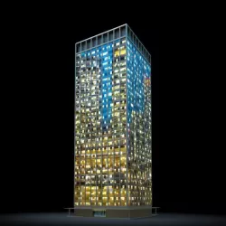Skyscraper At Night 3D model