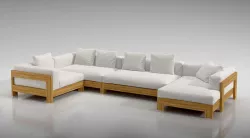Sofa   Modular Linen Sofa 3D model
