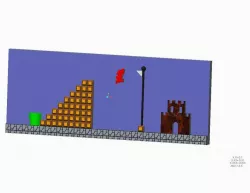 Super Mario Bros (NES) world 1 Level 1 Ending